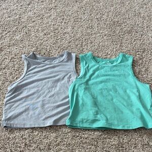 Athletic Works Kids Tank Tops - Gray and Teal